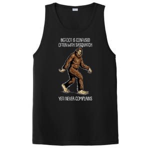 Funny Bigfoot Is Confused Often With Sasquatch Yeti Never Complains PosiCharge Competitor Tank