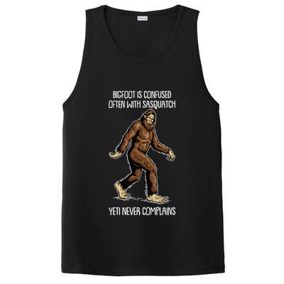 Funny Bigfoot Is Confused Often With Sasquatch Yeti Never Complains PosiCharge Competitor Tank