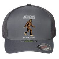 Funny Bigfoot Is Confused Often With Sasquatch Yeti Never Complains Flexfit Unipanel Trucker Cap