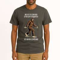 Funny Bigfoot Is Confused Often With Sasquatch Yeti Never Complains Tall T-Shirt