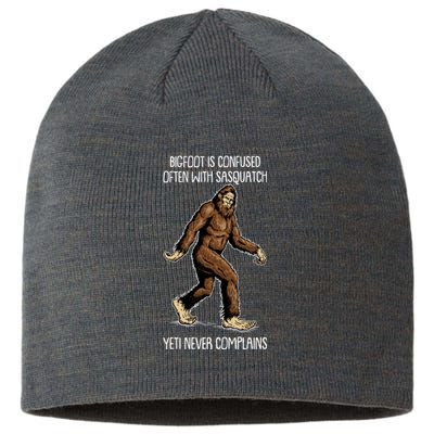 Funny Bigfoot Is Confused Often With Sasquatch Yeti Never Complains Sustainable Beanie