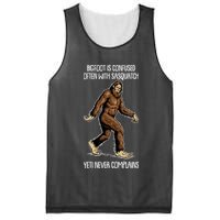 Funny Bigfoot Is Confused Often With Sasquatch Yeti Never Complains Mesh Reversible Basketball Jersey Tank
