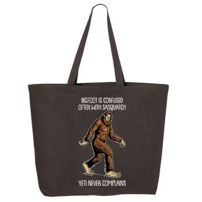 Funny Bigfoot Is Confused Often With Sasquatch Yeti Never Complains 25L Jumbo Tote