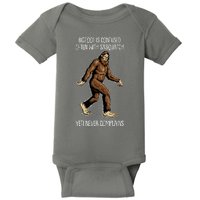 Funny Bigfoot Is Confused Often With Sasquatch Yeti Never Complains Baby Bodysuit