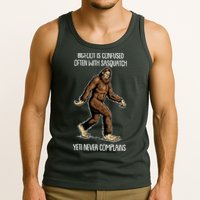 Funny Bigfoot Is Confused Often With Sasquatch Yeti Never Complains Tank Top