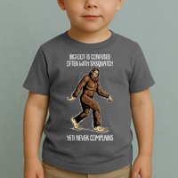 Funny Bigfoot Is Confused Often With Sasquatch Yeti Never Complains Toddler T-Shirt
