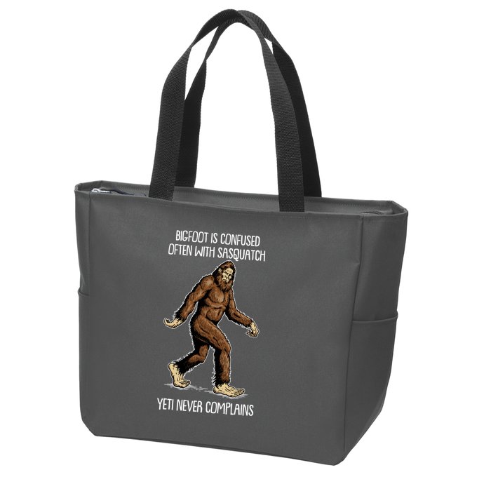Funny Bigfoot Is Confused Often With Sasquatch Yeti Never Complains Zip Tote Bag