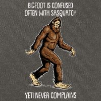 Funny Bigfoot Is Confused Often With Sasquatch Yeti Never Complains Cotton Canvas Backpack
