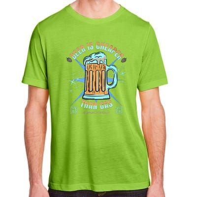 Funny Beer Is Cheaper Than Gas Anti Joe Biden Republican Adult ChromaSoft Performance T-Shirt