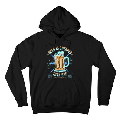 Funny Beer Is Cheaper Than Gas Anti Joe Biden Republican Hoodie