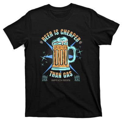 Funny Beer Is Cheaper Than Gas Anti Joe Biden Republican T-Shirt