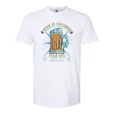 Funny Beer Is Cheaper Than Gas Anti Joe Biden Republican Softstyle CVC T-Shirt