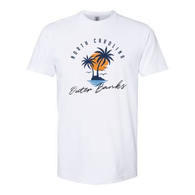 Famous Beach In North Carolina Souvenir Softstyle® CVC T-Shirt