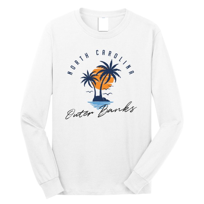 Famous Beach In North Carolina Souvenir Long Sleeve Shirt