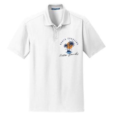 Famous Beach In North Carolina Souvenir Dry Zone Grid Polo