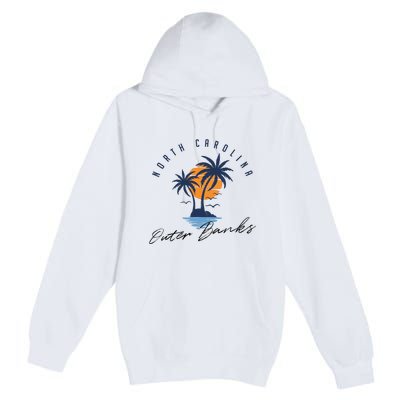 Famous Beach In North Carolina Souvenir Premium Pullover Hoodie