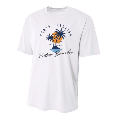 Famous Beach In North Carolina Souvenir Performance Sprint T-Shirt