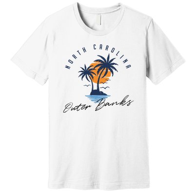 Famous Beach In North Carolina Souvenir Premium T-Shirt