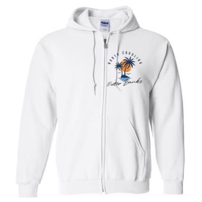 Famous Beach In North Carolina Souvenir Full Zip Hoodie