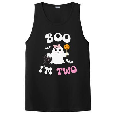 Funny Boo Im Two Ghost Second 2nd Birthday Groovy Halloween PosiCharge Competitor Tank