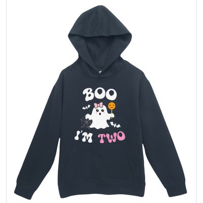 Funny Boo Im Two Ghost Second 2nd Birthday Groovy Halloween Urban Pullover Hoodie