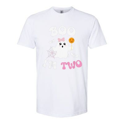 Funny Boo Im Two Ghost Second 2nd Birthday Groovy Halloween Softstyle CVC T-Shirt