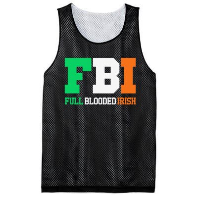 Full Blooded Irish Saint Patrick's Day Apparel Mesh Reversible Basketball Jersey Tank