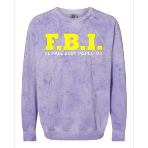 Female Body Inspector Saying Colorblast Crewneck Sweatshirt