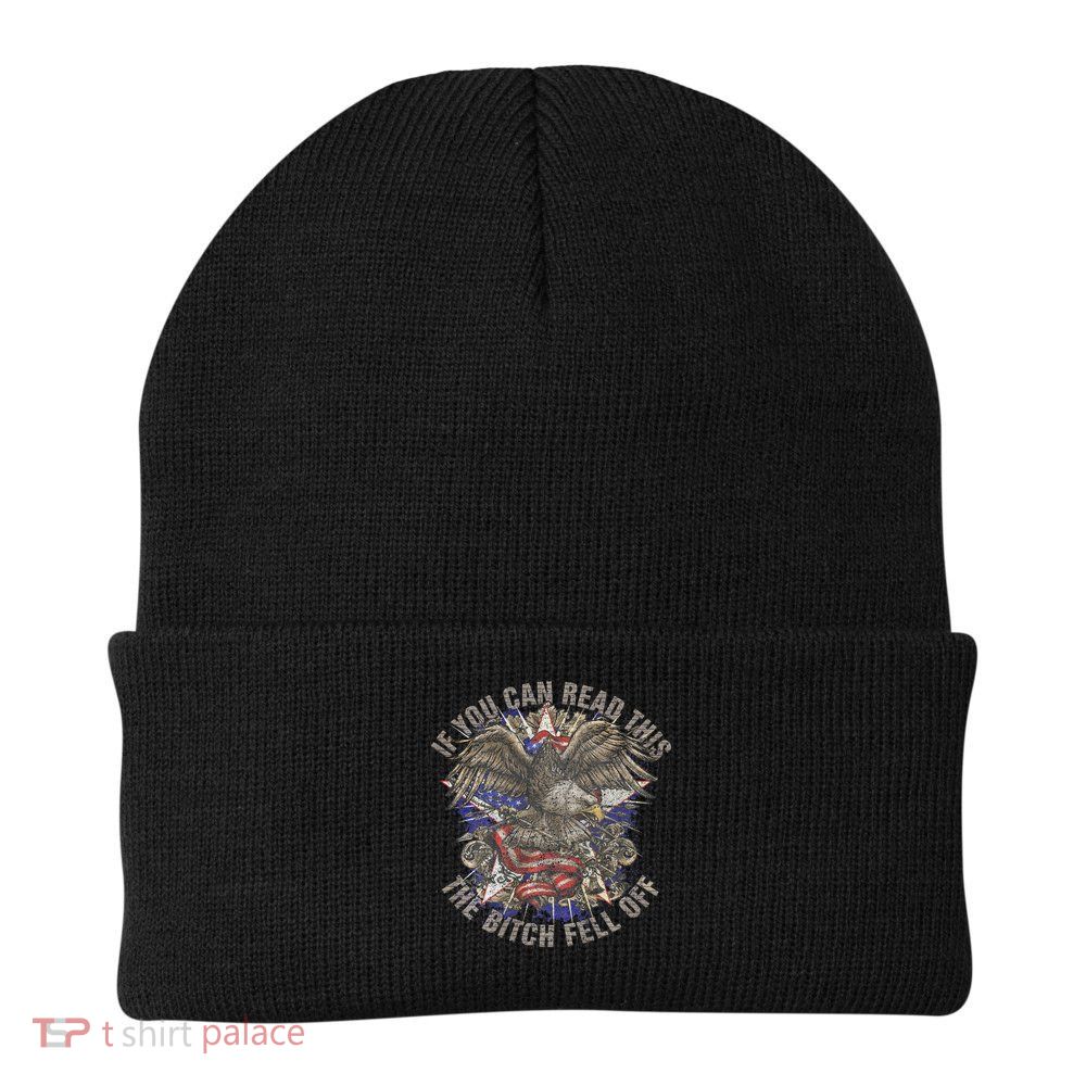 Funny Biker If You Can Read This The Bitch Fell Off Knit Cap Winter Beanie