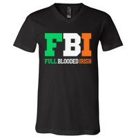 Full Blooded Irish Saint Patrick's Day Apparel V-Neck T-Shirt