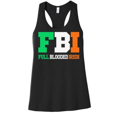 Full Blooded Irish Saint Patrick's Day Apparel Women's Racerback Tank