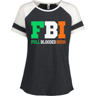 Full Blooded Irish Saint Patrick's Day Apparel Enza Ladies Jersey Colorblock Tee