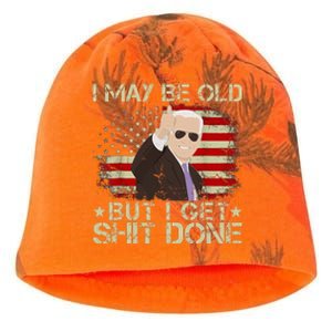 Funny Biden I may be old but i get shit done Kati - Camo Knit Beanie