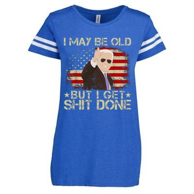 Funny Biden I may be old but i get shit done Enza Ladies Jersey Football T-Shirt