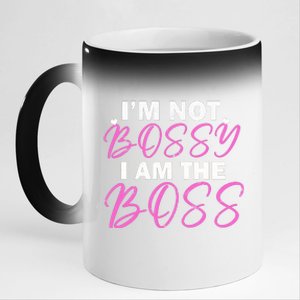 Female Boss I'm Not Bossy I'm The Boss I Am Not Bossy Funny Gift 11oz Black Color Changing Mug