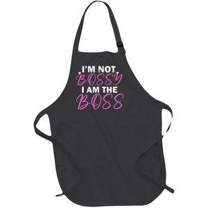 Female Boss I'm Not Bossy I'm The Boss I Am Not Bossy Funny Gift Full-Length Apron With Pockets