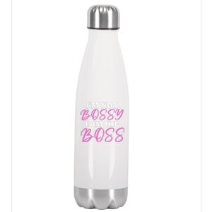 Female Boss I'm Not Bossy I'm The Boss I Am Not Bossy Funny Gift Stainless Steel Insulated Water Bottle