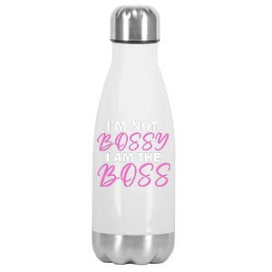 Female Boss I'm Not Bossy I'm The Boss I Am Not Bossy Funny Gift Stainless Steel Insulated Water Bottle