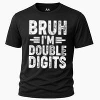 Funny Bruh Im Double Digits 10th Birthday Performance Shirt