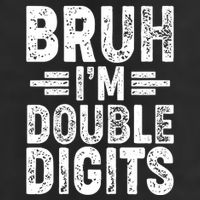 Funny Bruh Im Double Digits 10th Birthday 25L Jumbo Tote