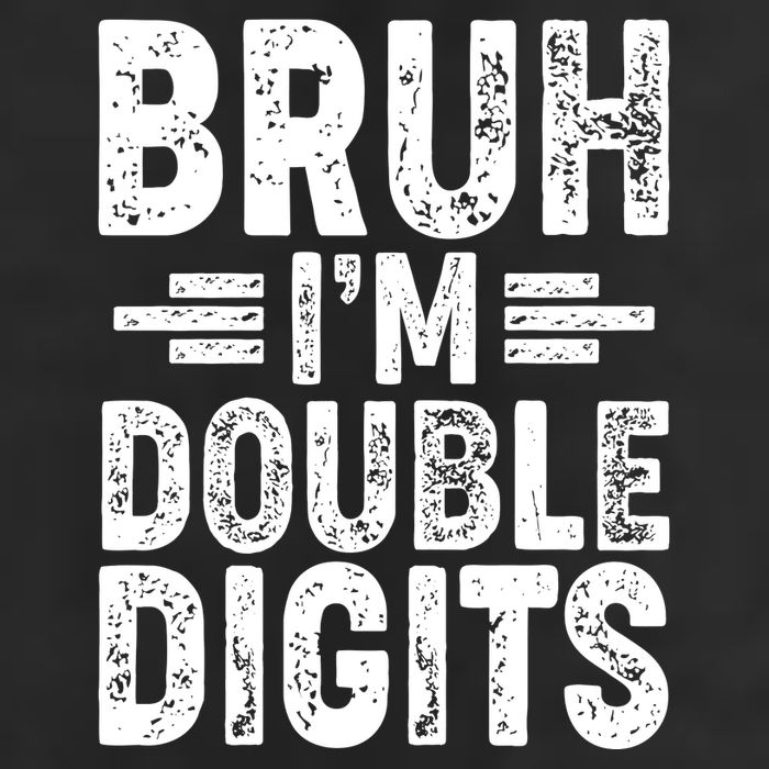 Funny Bruh Im Double Digits 10th Birthday 25L Jumbo Tote