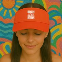 Funny Bruh Im Double Digits 10th Birthday Visor