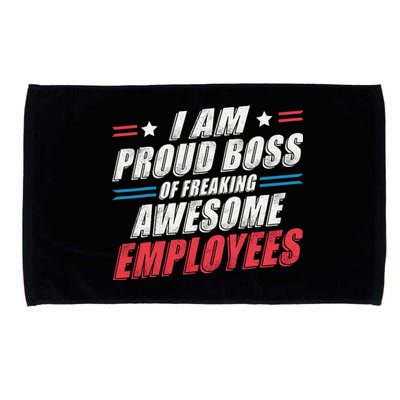 Funny Boss IM A Proud Boss Of Freaking Awesome Employees Microfiber Hand Towel