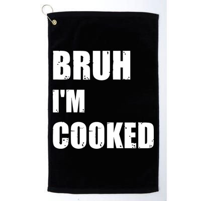 Funny Bruh I'm Cooked Meme Humor Golf Towel