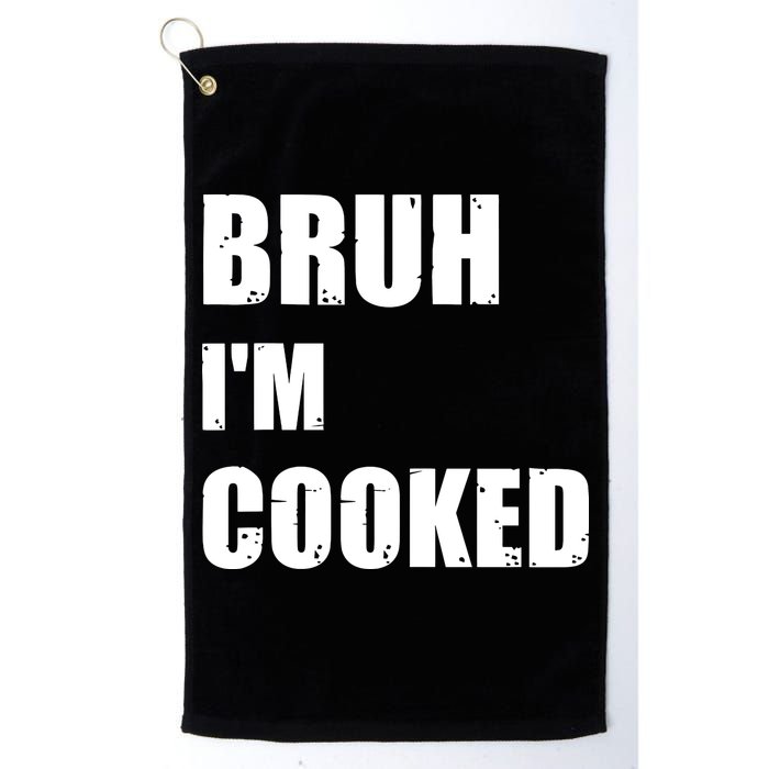 Funny Bruh I'm Cooked Meme Humor Golf Towel