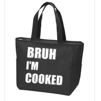 Funny Bruh I'm Cooked Meme Humor Zip Tote Bag