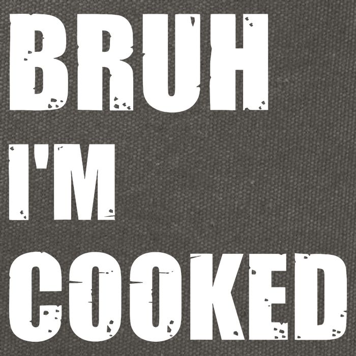 Funny Bruh I'm Cooked Meme Humor Cotton Canvas Backpack