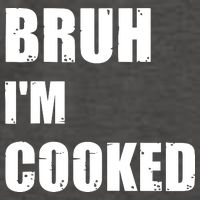 Funny Bruh I'm Cooked Meme Humor Vector Backpack