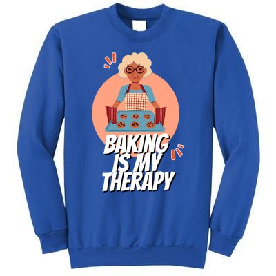 Funny Baking Is My Therapy Mom Cooking Bakers Baking Lover Gift Sweatshirt