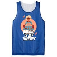 Funny Baking Is My Therapy Mom Cooking Bakers Baking Lover Gift Mesh Reversible Basketball Jersey Tank